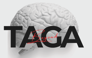 Cover of the white paper &ldquo;Beyond TAGA: Why Creativity Is a Learnable Skill&rdquo; &mdash; the title set over a photograph of a brain.